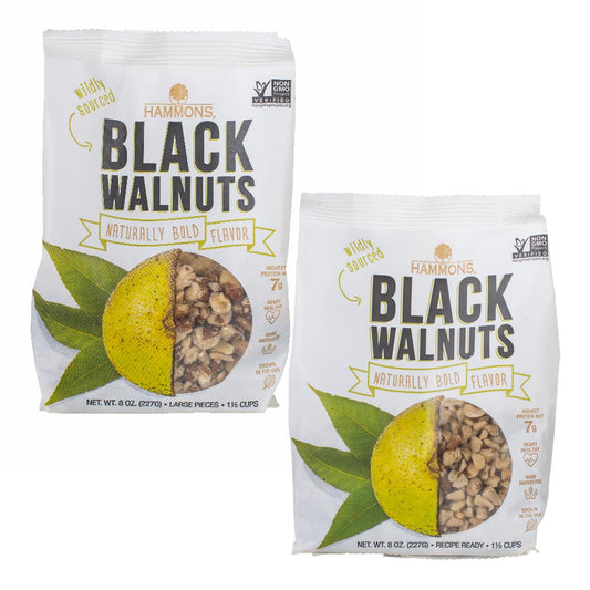 Combo Pack 8oz Fancy Large & 8oz Recipe Ready Black Walnuts